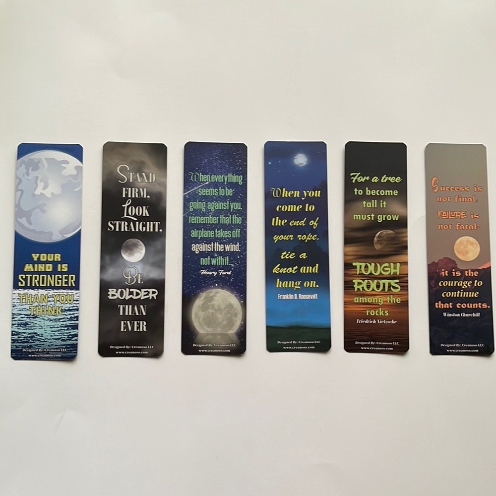 Set of 6 bookmarks for $7